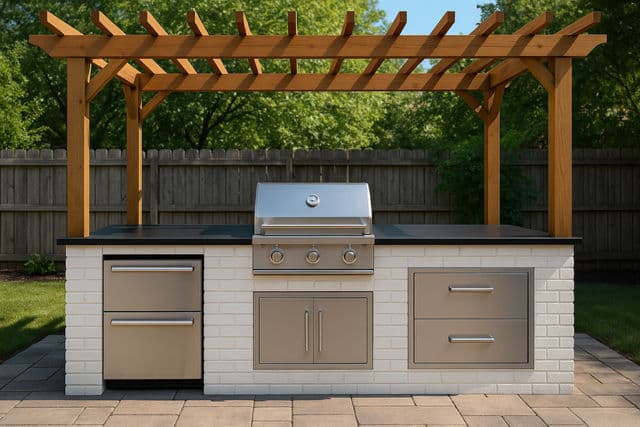 Inspire Your Backyard with Dual Outdoor Kitchen Designs image