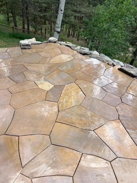 Gallery photos for Crafting Unique Buff Flagstone Patios and Steps: Image #2